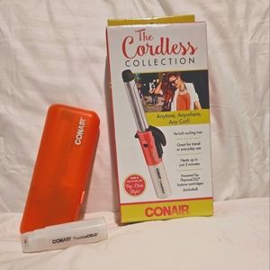 Cordless Butane Curling Iron Conair + Travel Case. Glamping, Travel, On the Go